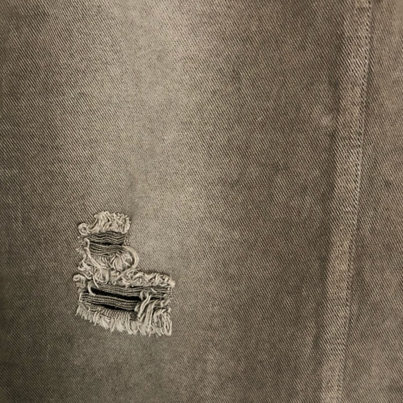 Dolce & Gabbana Army Green Distressed Denim Skirt - Picture 3 of 8